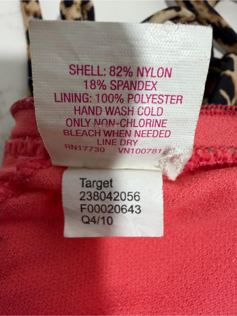 Vintage Y2K Xhilaration Leopard Print Bikini with Pink Ruffle Beaded‎ Trim -- S - Picture 14 of 15